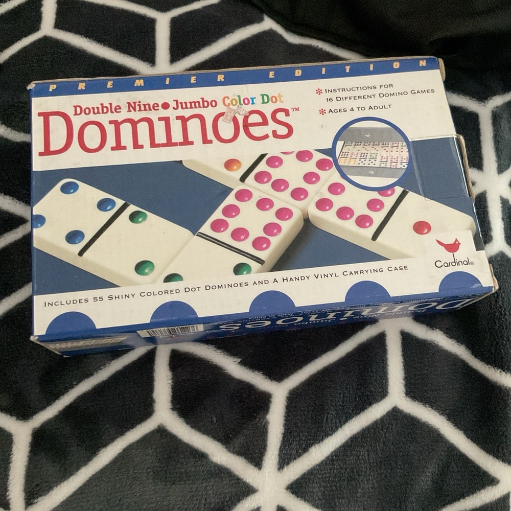 Double Nine Jumbo Color Dot Dominoes